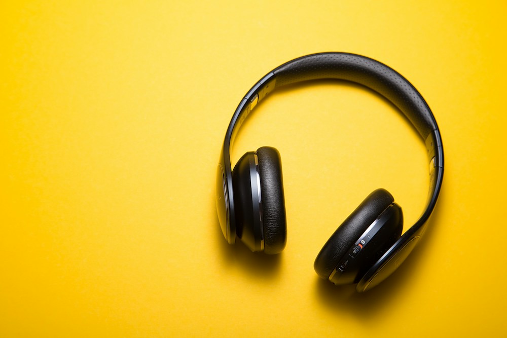 Studio headphone product photography