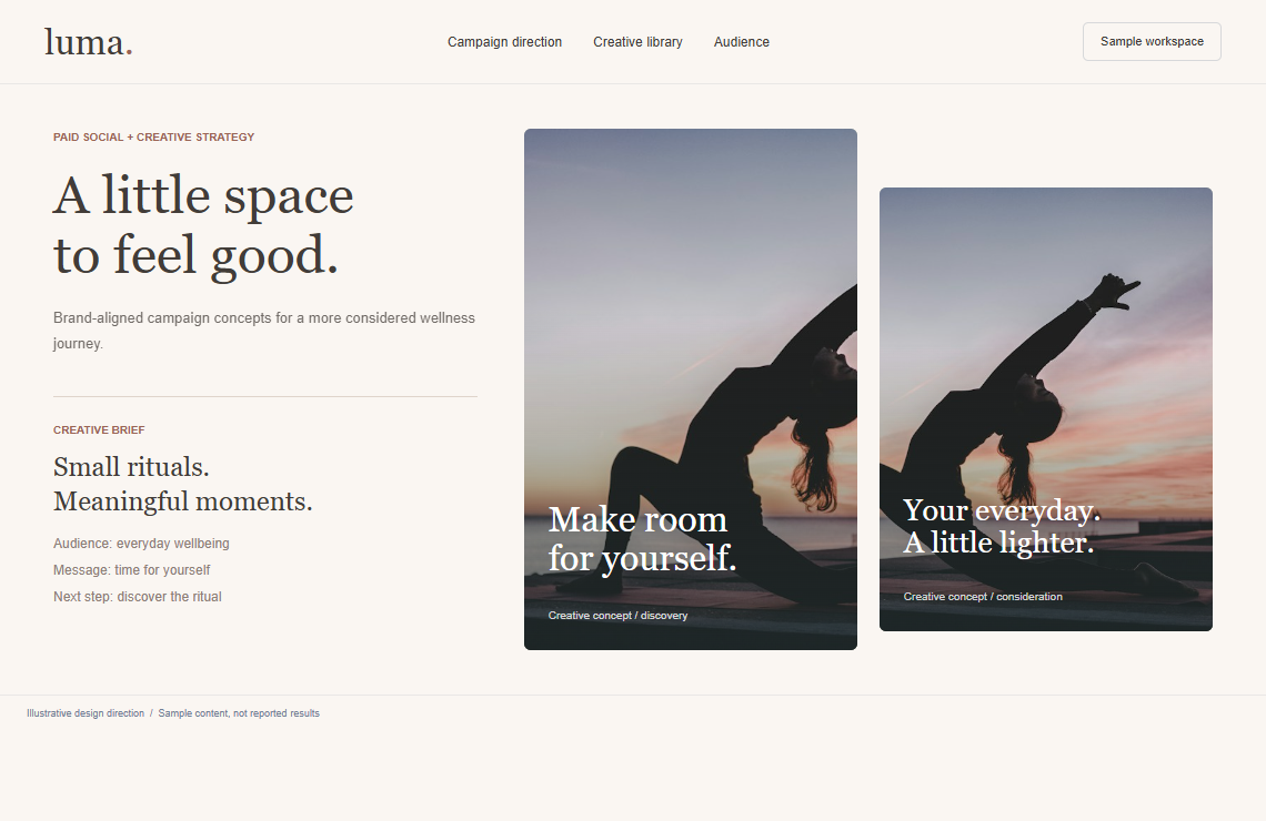 Luma Wellness Growth website design preview